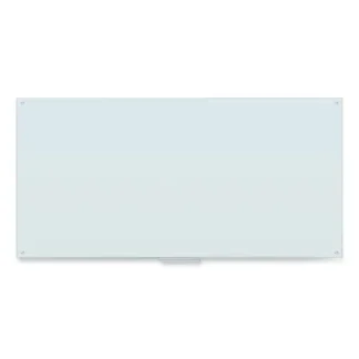 U Brands Glass Dry Erase Board, 96" x 48" (Actual Size: 95" x 47"), White Surface