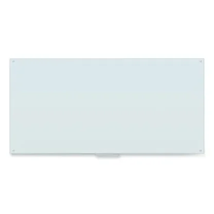 U Brands Glass Dry Erase Board, 96" x 48" (Actual Size: 95" x 47"), White Surface