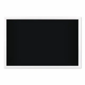 U Brands Magnetic Chalkboard with Decor Frame, Black Surface, White Wood Frame