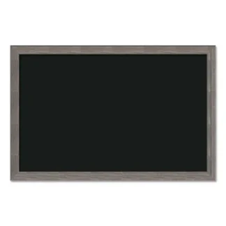 U Brands Magnetic Chalkboard with Rustic Frame, 36" x 24" (Actual Size: 35" x 23"), Black Surface, Brown Wood Frame