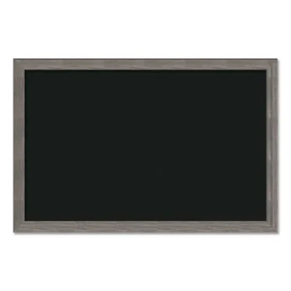 U Brands Magnetic Chalkboard with Rustic Frame, 36" x 24" (Actual Size: 35" x 23"), Black Surface, Brown Wood Frame