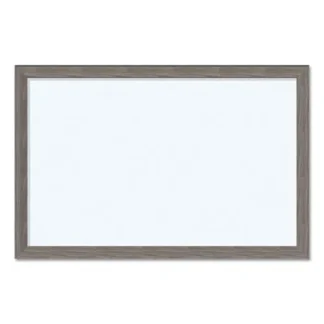 U Brands Magnetic Dry Erase Board with Rustic Frame, 36" x 24" (Actual Size: 35" x 23"), White Surface, Brown Wood Frame
