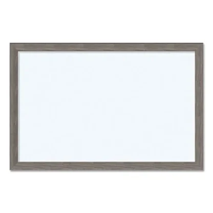 U Brands Magnetic Dry Erase Board with Rustic Frame, 36" x 24" (Actual Size: 35" x 23"), White Surface, Brown Wood Frame