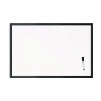U Brands Magnetic Dry Erase Board with Wood Frame, 36" x 24" (Actual Size: 35" x 23"), White Surface, Black Wood Frame