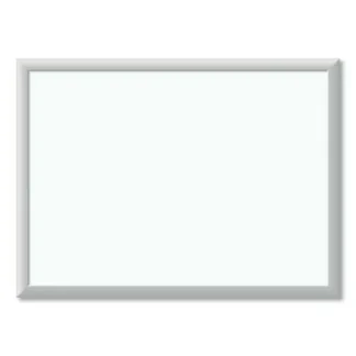 U Brands Melamine Dry Erase Board, 24" x 18", White Surface, Satin Aluminum Frame