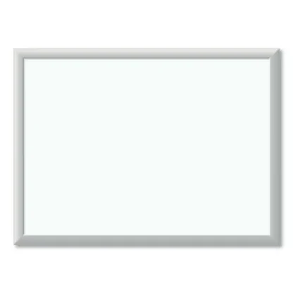 U Brands Melamine Dry Erase Board, 24" x 18", White Surface, Satin Aluminum Frame