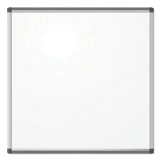 U Brands PINIT Magnetic Dry Erase Board, 36" x 36", White Surface, Satin Aluminum Frame