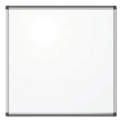 U Brands PINIT Magnetic Dry Erase Board, 36" x 36", White Surface, Satin Aluminum Frame