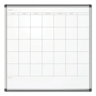 U Brands PINIT Magnetic Dry Erase Calendar, Monthly, 36" x 36" (Actual Size: 35" x 35"), White, Aluminum Frame