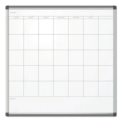 U Brands PINIT Magnetic Dry Erase Calendar, Monthly, 36" x 36" (Actual Size: 35" x 35"), White, Aluminum Frame