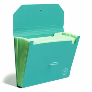 U Brands U-Eco 13-Pocket Expandable File, Letter Size, Ocean