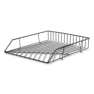 U Brands Vena Paper Tray, Black, 1 Section, 10.04" x 12.44" x 2.01"