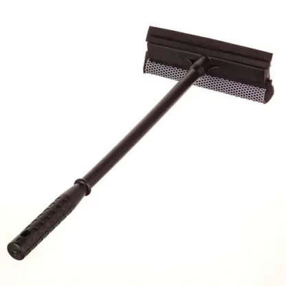 Unger® Auto Squeegee, 8" Rubber Blade with 8" Mesh Scrubber and 21" Grip Handle, Black, 20/Carton