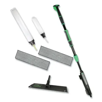 Unger® Excella Floor Cleaning Kit with Adjustable Handle and 20" Gray Microfiber Head
