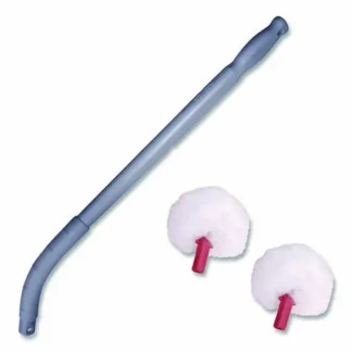 Unger® Toilet Bowl Swab, 26" Handle, Gray/Red/White
