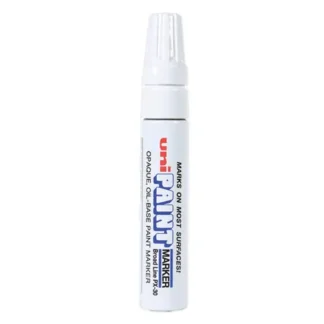 uni®-Paint Permanent Marker, Broad Chisel Tip, White