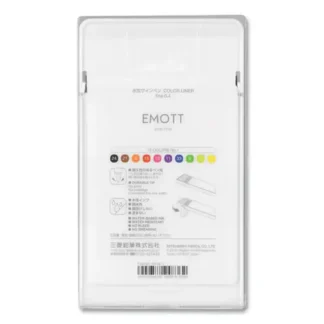 uniball® EMOTT Porous Point Pen, Fine 0.4 mm, Assorted Ink Colors, White Barrel, 10/Pack