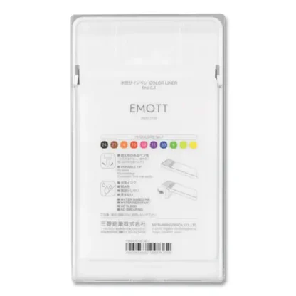 uniball® EMOTT Porous Point Pen, Fine 0.4 mm, Assorted Ink Colors, White Barrel, 10/Pack