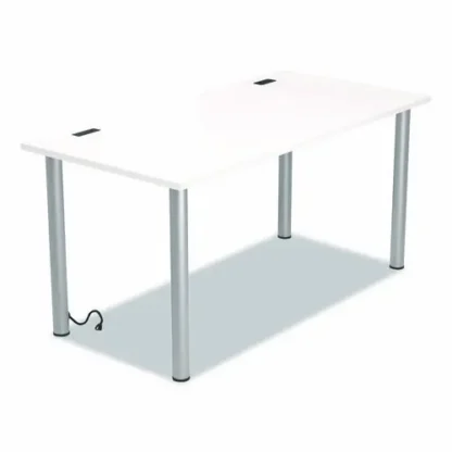 Union & Scale™ Essentials Writing Table-Desk with Integrated Power Management