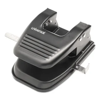 Universal® 30-Sheet Two-Hole Punch, 9/32" Holes, Black