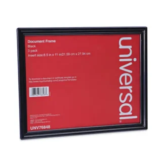Universal® All Purpose Document Frame, Black, 3/Pack