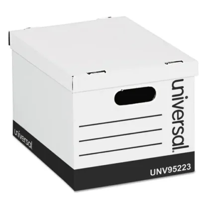 Universal® Basic-Duty Easy Assembly Storage Files, Letter/Legal, White, 12/Carton