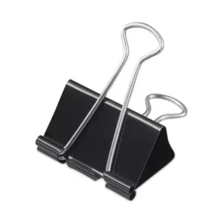 Universal® Binder Clip Zip-Seal Bag Value Pack, Large, Black/Silver, 36/Pack