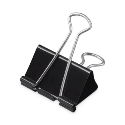 Universal® Binder Clip Zip-Seal Bag Value Pack, Mini, Black/Silver, 144/Pack