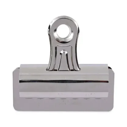 Universal® Bulldog Clips, Jumbo, Nickel, 12/Pack