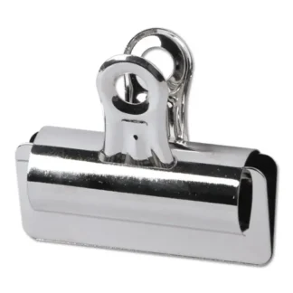 Universal® Bulldog Clips, Large, Nickel, 12/Pack