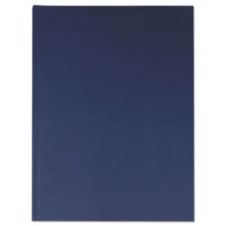 Universal® Casebound Hardcover Notebook, 1-Subject, Wide/Legal Rule, Dark Blue Cover, 150 Sheets