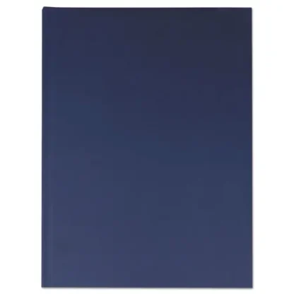 Universal® Casebound Hardcover Notebook, 1-Subject, Wide/Legal Rule, Dark Blue Cover, 150 Sheets