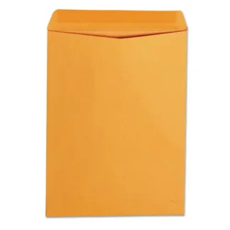 Universal® Catalog Envelope, 9 x 12, 250/Box, Brown Kraft, 24 lb Bond, #10 1/2, Gummed Square Flap