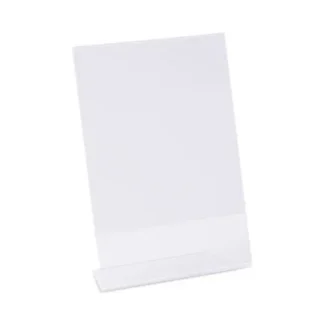 Universal® Clear L-Style Freestanding Frame, 5 x 7 Insert, 3/Pack