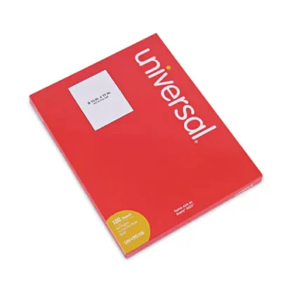 Universal® Copier Mailing Labels, 8.5 x 11, White, 100/Box