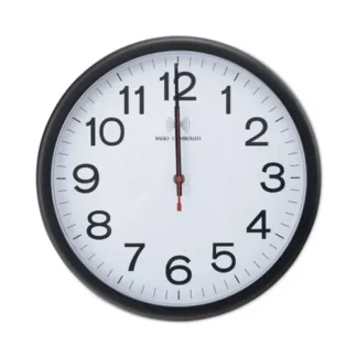 Universal® Deluxe 13 1/2" Indoor/Outdoor Atomic Clock, Black Case