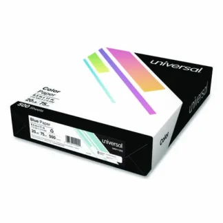 Universal® Deluxe Colored Paper, 20 lb Bond Weight, 8.5 x 11, Blue, 500/Ream