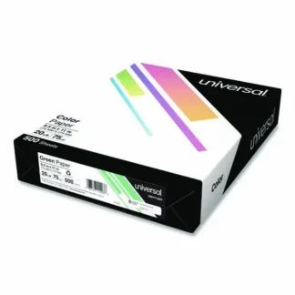 Universal® Deluxe Colored Paper, 20 lb Bond Weight, 8.5 x 11, Green, 500/Ream