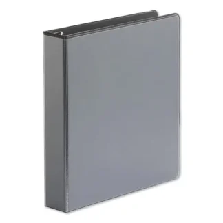Universal® Deluxe Easy-to-Open D-Ring View Binder, 3 Rings, 1.5" Capacity, 11 x 8.5, Black