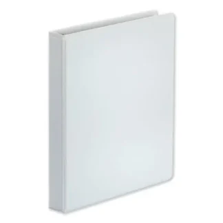Universal® Deluxe Easy-to-Open D-Ring View Binder, 3 Rings, 1" Capacity, 11 x 8.5, White