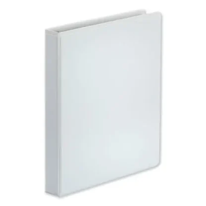 Universal® Deluxe Easy-to-Open D-Ring View Binder, 3 Rings, 1" Capacity, 11 x 8.5, White