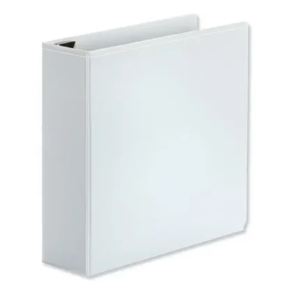 Universal® Deluxe Easy-to-Open D-Ring View Binder, 3 Rings, 3" Capacity, 11 x 8.5, White