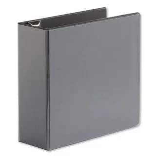 Universal® Deluxe Easy-to-Open D-Ring View Binder, 3 Rings, 4" Capacity, 11 x 8.5, Black