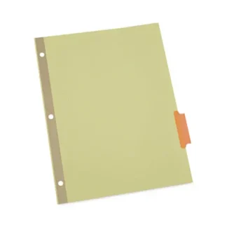 Universal® Deluxe Extended Insertable Tab Indexes, 5-Tab, 11 x 8.5, Buff, Assorted tabs, 24 Sets