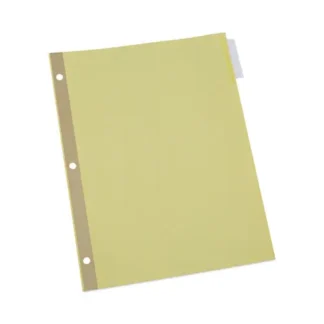 Universal® Deluxe Extended Insertable Tab Indexes, 5-Tab, Buff, Clear Tabs, 24 Sets