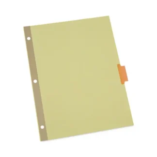 Universal® Deluxe Extended Insertable Tab Indexes, 8-Tab, 11 x 8.5, Buff, Assorted Tabs