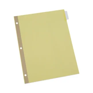 Universal® Deluxe Extended Insertable Tab Indexes, 8-Tab, Buff, Clear Tabs, 24 Sets