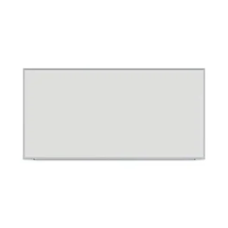 Universal® Deluxe Melamine Dry Erase Board, 96" x 48", White Surface, Anodized Aluminum Frame