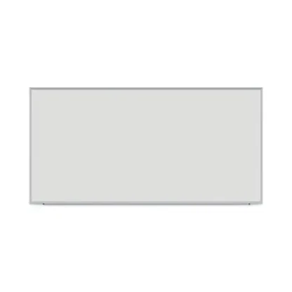 Universal® Deluxe Melamine Dry Erase Board, 96" x 48", White Surface, Anodized Aluminum Frame