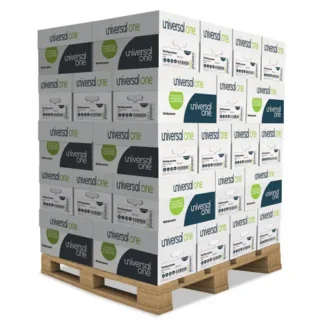 Universal® Deluxe Multipurpose Paper, 98 Bright, 20lb, 8.5 x 11, Bright White, 500 Sheets/Ream